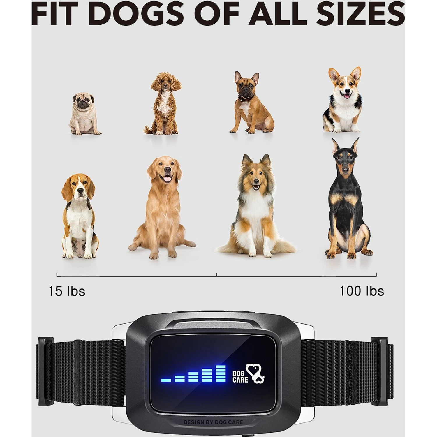 DogCare AB-Collar-12 Dog Bark Control Collar, Small 4 DogCare AB-Collar-12 Dog Bark Control Collar, Small - Image 4