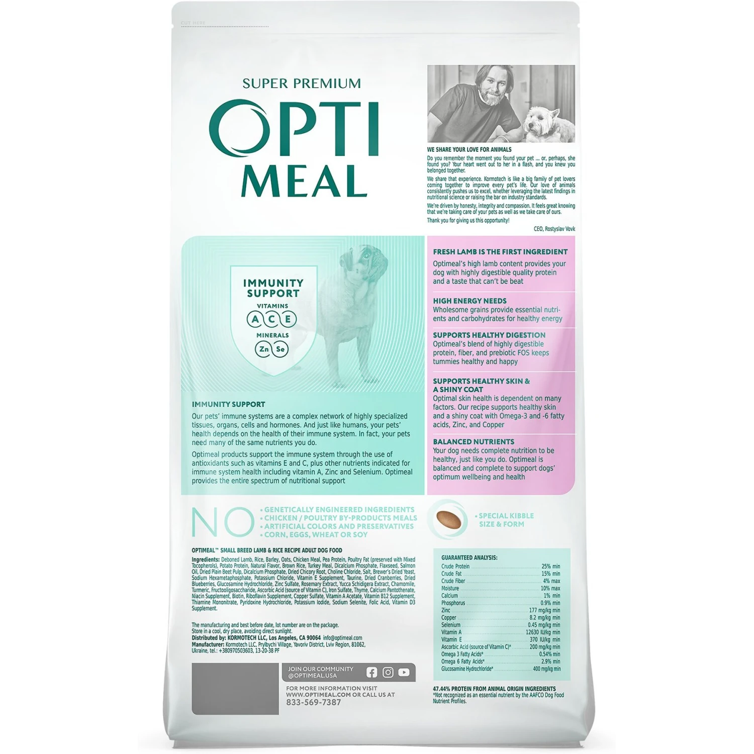 Optimeal Nutrient Balance Lamb & Rice Recipe Small Breed Dry Dog Food 2 Optimeal Nutrient Balance Lamb & Rice Recipe Small Breed Dry Dog Food - Image 2