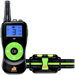 GroovyPets One-Dog Kit 800 Yard Waterproof Long-Life Rechargeable Remote Dog Training Shock Collar System