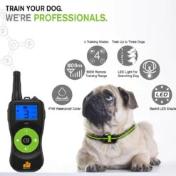 GroovyPets Two-Dog Kit 800 Yard Waterproof Long-Life Rechargable Remote Dog Training Shock Collar System -Pawsphoria Sales Store 342224 PT4. AC SS1800 V1635281817