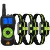 GroovyPets Three-Dog Kit 800 Yard Waterproof Long-Life Rechargable Remote Dog Training Shock Collar System