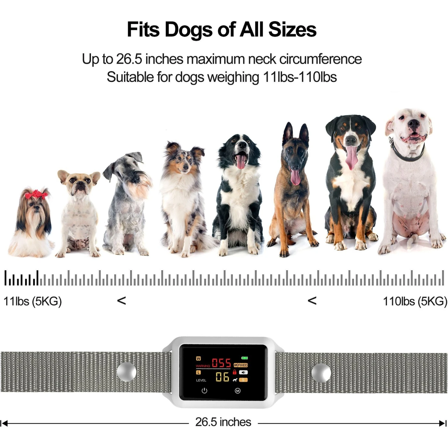 Petdiary Smart Bark Waterproof Dog Training Collar, Small, White 8 Petdiary Smart Bark Waterproof Dog Training Collar, Small, White - Image 8