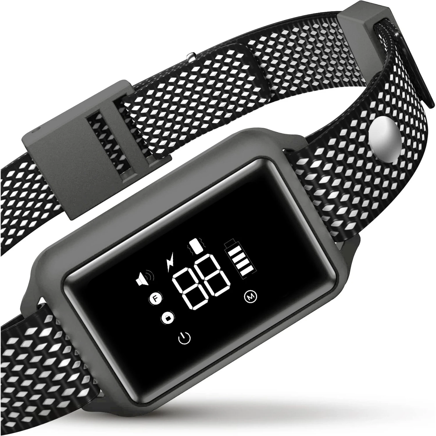 Petdiary Smart Bark Waterproof Static Dog Bark Collar, Small, Dark Gray 1 Petdiary Smart Bark Waterproof Static Dog Bark Collar, Small, Dark Gray