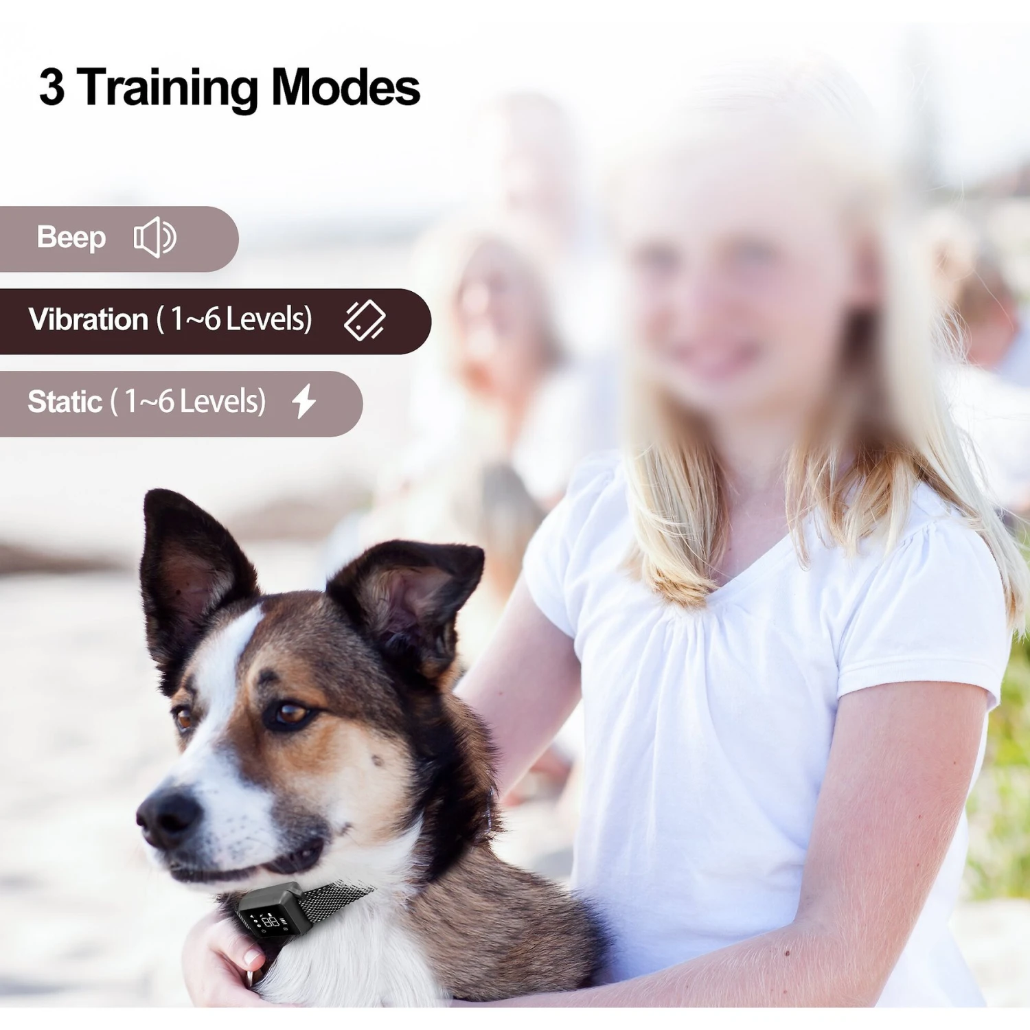 Petdiary Smart Bark Waterproof Static Dog Bark Collar, Small, Dark Gray 2 Petdiary Smart Bark Waterproof Static Dog Bark Collar, Small, Dark Gray - Image 2