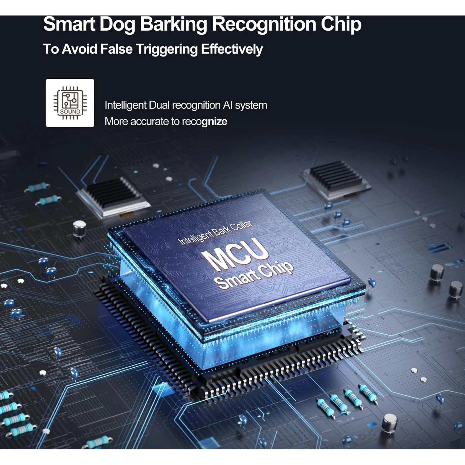 Petdiary Smart Bark Waterproof Static Dog Bark Collar, Small, Dark Gray 3 Petdiary Smart Bark Waterproof Static Dog Bark Collar, Small, Dark Gray - Image 3