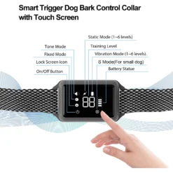 Petdiary Smart Bark Waterproof Static Dog Bark Collar, Small, Dark Gray 12 Petdiary Smart Bark Waterproof Static Dog Bark Collar, Small, Dark Gray -Pawsphoria Sales Store 346418 PT3. AC SS1800 V1646784442