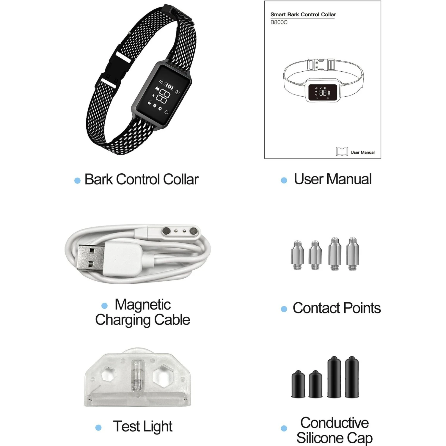 Petdiary Smart Bark Waterproof Static Dog Bark Collar, Small, Dark Gray 9 Petdiary Smart Bark Waterproof Static Dog Bark Collar, Small, Dark Gray - Image 9