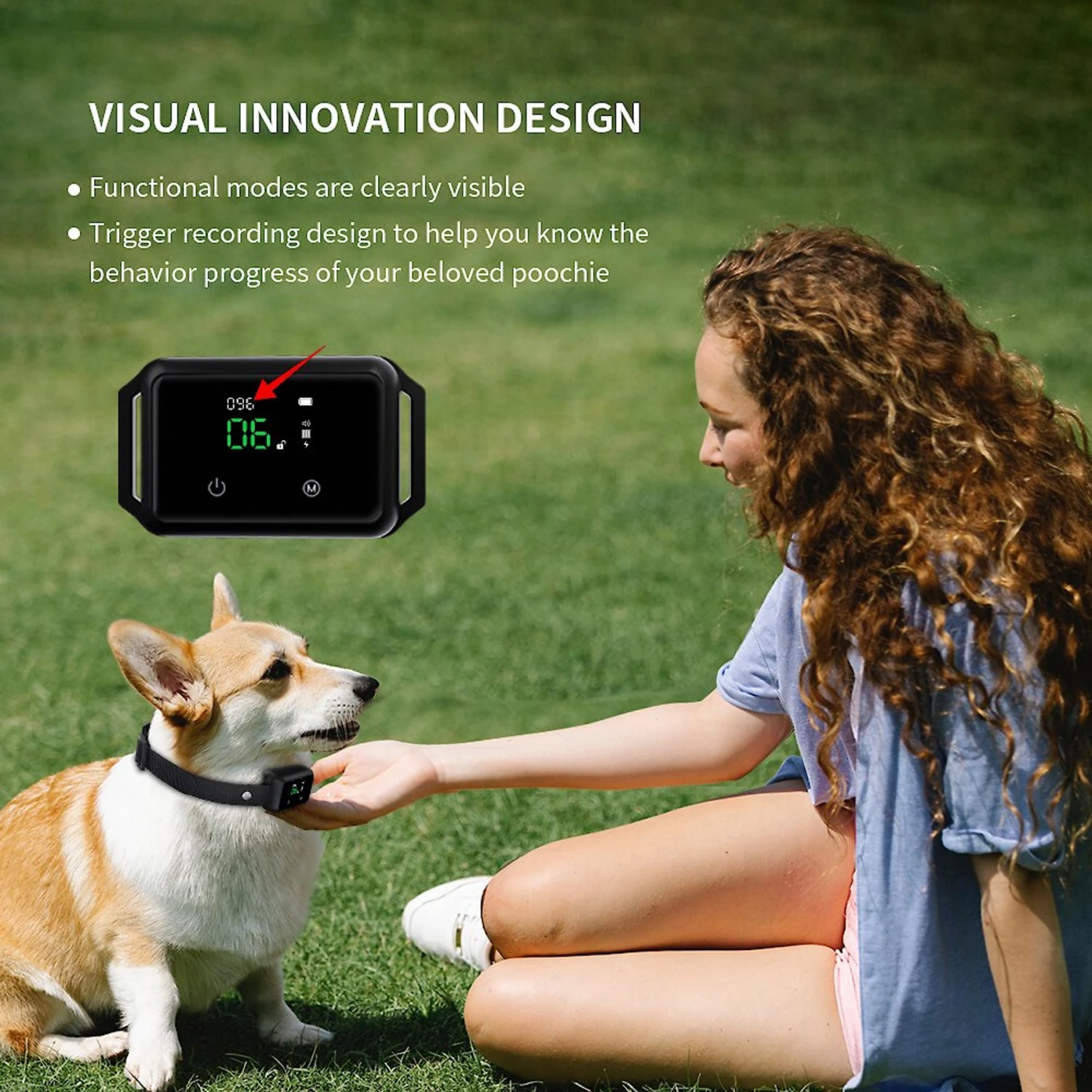 PATPET Premium Waterproof Visualized Automatic Bark Training Collar 4 PATPET Premium Waterproof Visualized Automatic Bark Training Collar - Image 4