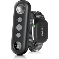 PATPET P680 Lightweight Remote Training Dog Bark Collar, Black