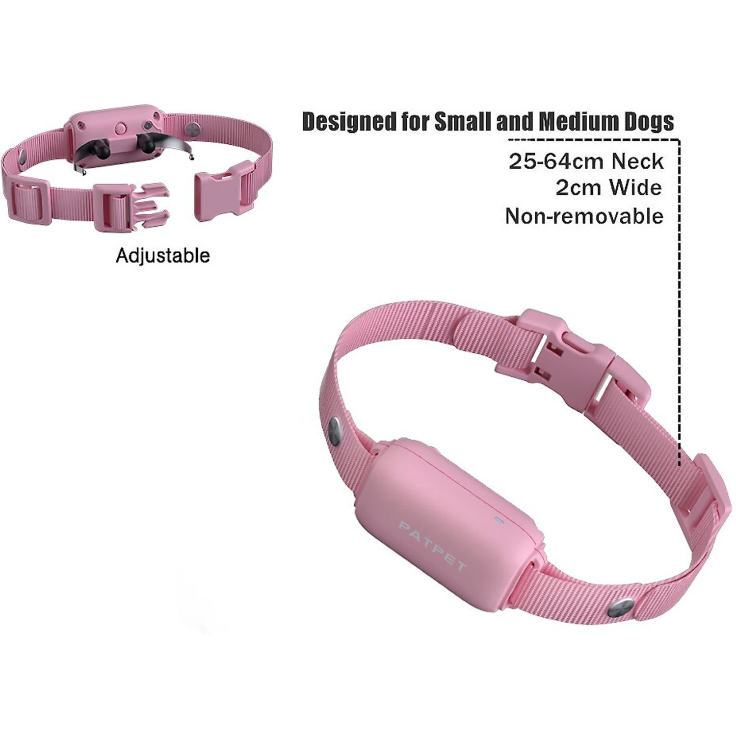 PATPET P650 300M Remote Training Dog Collar, Small, Pink 5 PATPET P650 300M Remote Training Dog Collar, Small, Pink - Image 5