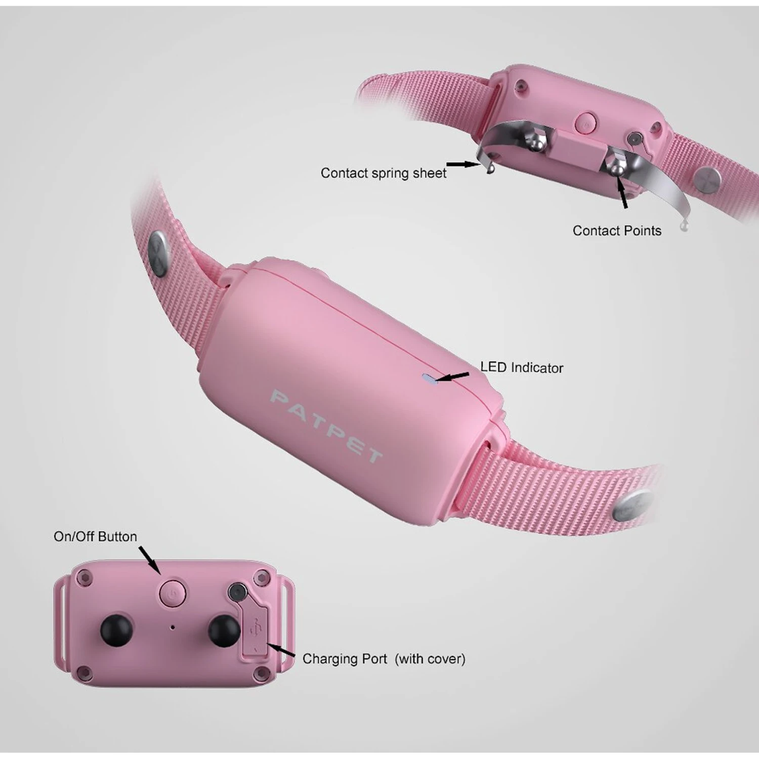 PATPET P650 300M Remote Training Dog Collar, Small, Pink 6 PATPET P650 300M Remote Training Dog Collar, Small, Pink - Image 6