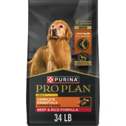 Purina Pro Plan 7+ Complete Essentials Shredded Blend Beef & Rice Formula High Protein Dog Food