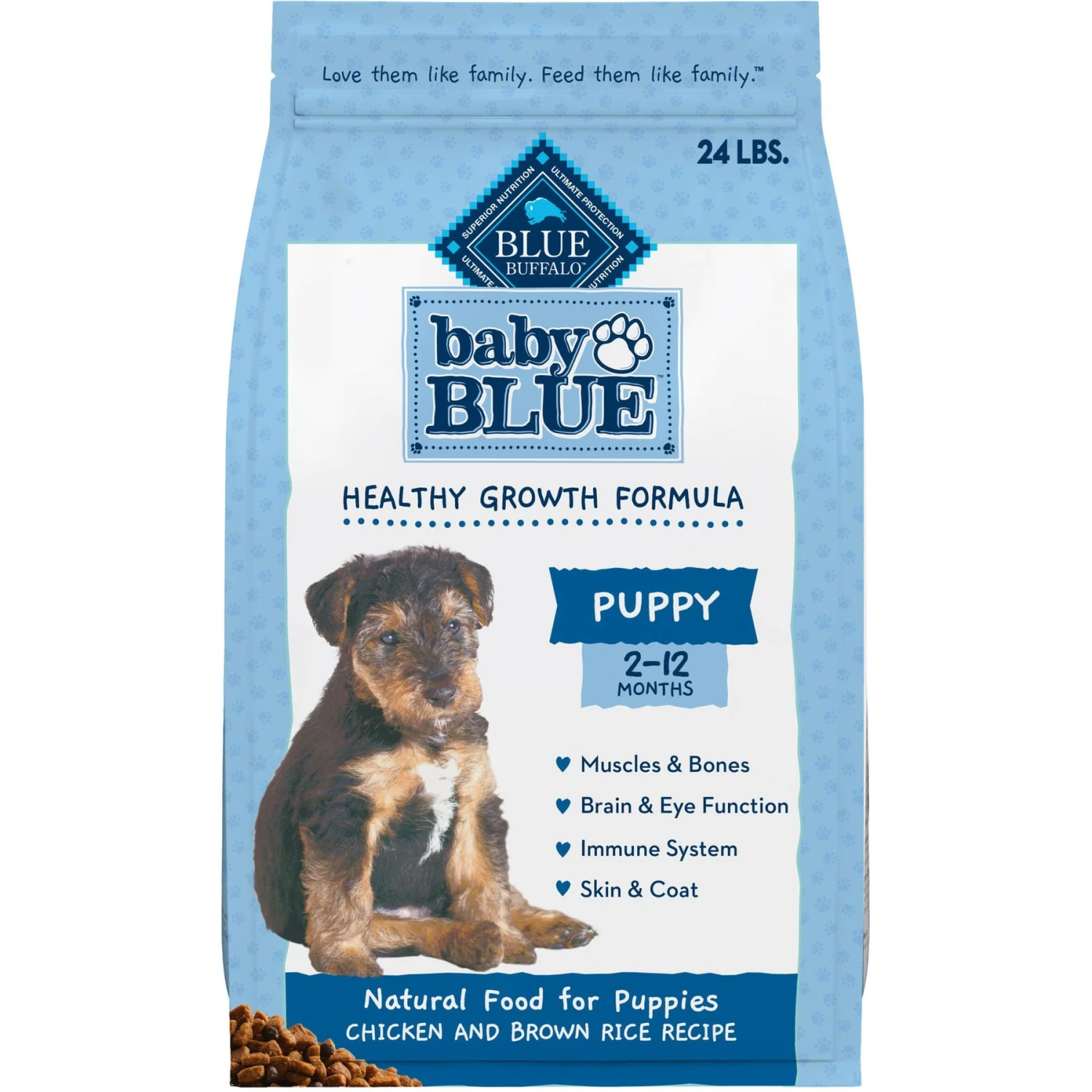 Blue Buffalo Baby Blue Healthy Growth Formula Natural Chicken & Brown Rice Recipe Puppy Dry Food 1 Blue Buffalo Baby Blue Healthy Growth Formula Natural Chicken & Brown Rice Recipe Puppy Dry Food