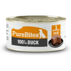 PureBites 100% Pure Duck Paté Dog Food Toppings, 2.5-oz Can, 12 Count