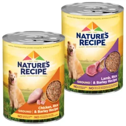 Nature's Recipe Ground Chicken, Rice & Barley Recipe Wet Dog Food & Nature's Recipe Ground Lamb, Rice & Barley Recipe Wet Dog Food