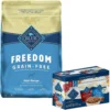 Blue Buffalo Delectables Chicken & Beef Dinner Variety Pack Grain-Free Wet Dog Food Topper, 3-oz Pouches, Case Of 12 & Blue Buffalo Freedom Adult Chicken Recipe Grain-Free Dry Dog Food
