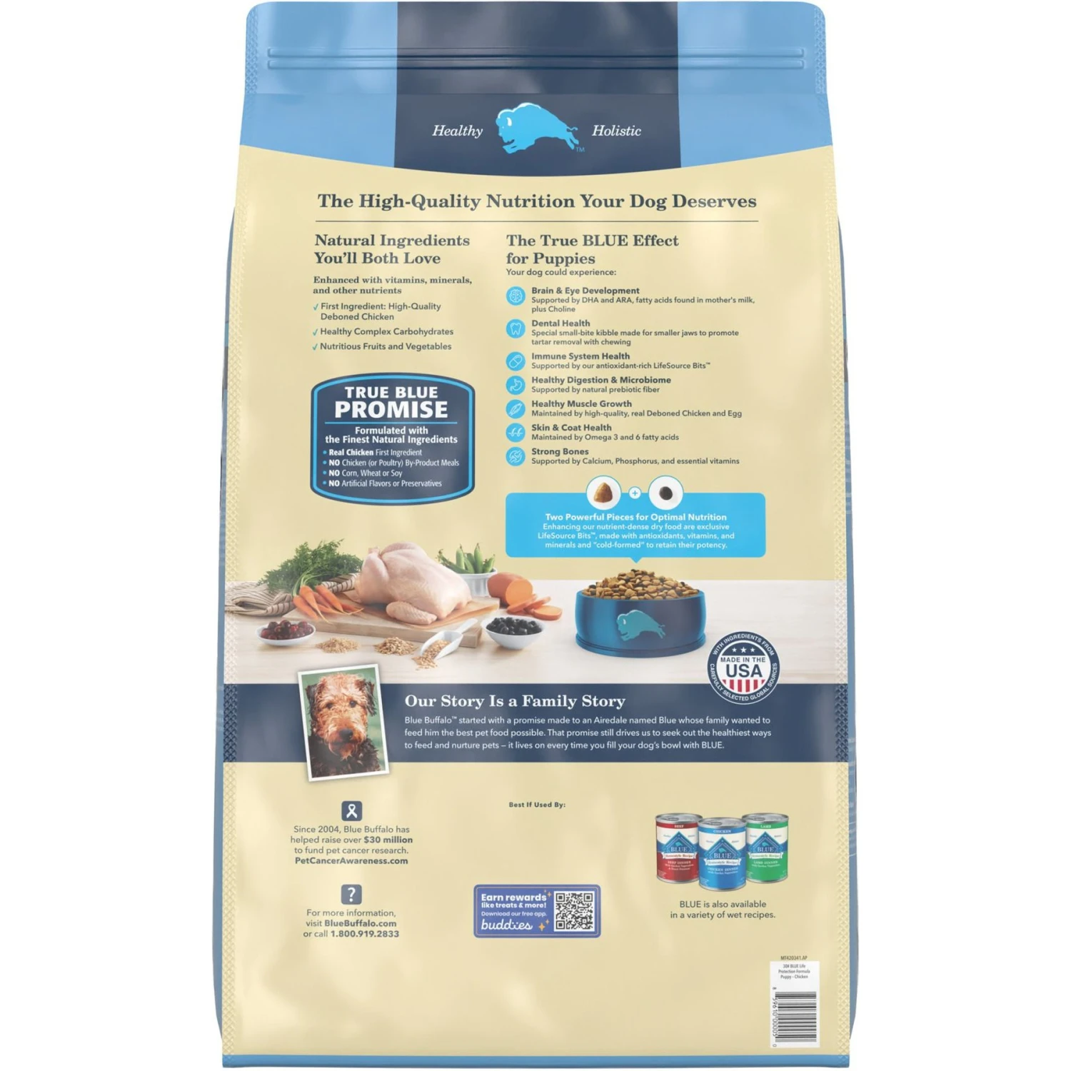 Blue Buffalo Homestyle Recipe Puppy Chicken Dinner With Garden Vegetables Canned Dog Food & Blue Buffalo Life Protection Formula Puppy Chicken & Brown Rice Recipe Dry Dog Food 3 Blue Buffalo Homestyle Recipe Puppy Chicken Dinner With Garden Vegetables Canned Dog Food & Blue Buffalo Life Protection Formula Puppy Chicken & Brown Rice Recipe Dry Dog Food - Image 3