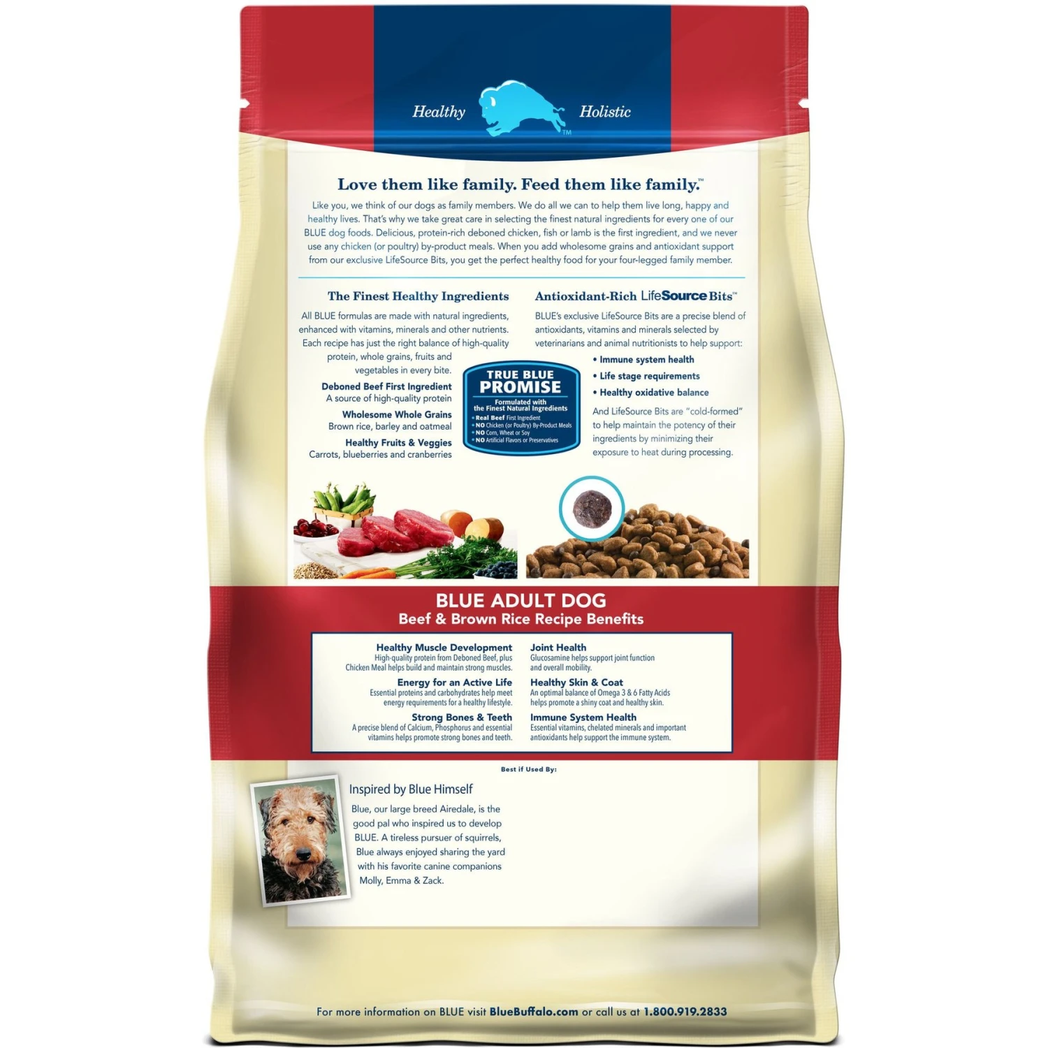 Blue Buffalo Life Protection Formula Adult Beef & Brown Rice Recipe Dry Dog Food 2 Blue Buffalo Life Protection Formula Adult Beef & Brown Rice Recipe Dry Dog Food - Image 2