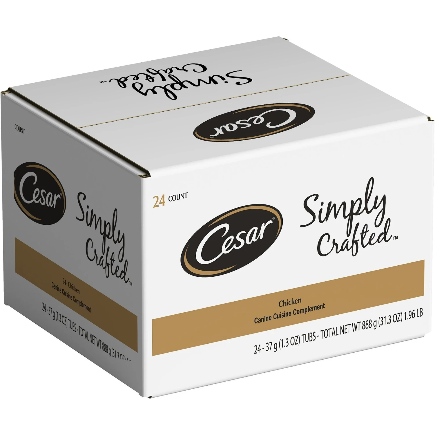 Cesar Simply Crafted Chicken Cuisine Complement Adult Wet Dog Food Topper, 1.3-oz Tubs, Case Of 24 3 Cesar Simply Crafted Chicken Cuisine Complement Adult Wet Dog Food Topper, 1.3-oz Tubs, Case Of 24 - Image 3