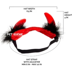 Pet Krewe Cat Devil Red Hat Dog Costume, One Size -Pawsphoria Sales Store 361138 PT5. AC SS1800 V1648076837