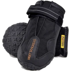 Muttluks Trackers All-Season Dog Boots, Black, 2 Count