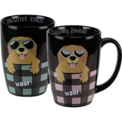 Pounce + Fetch Sip Of Art Furry Friends Ceramic Coffee Mug Set, 15-oz, Style Varies -Pawsphoria Sales Store 363198 PT3. AC SS1800 V1644002506