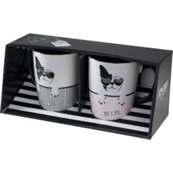 Pounce + Fetch Sip Of Art Furry Friends Ceramic Coffee Mug Set, 15-oz, Style Varies -Pawsphoria Sales Store 363198 PT4. AC SS1800 V1644002507