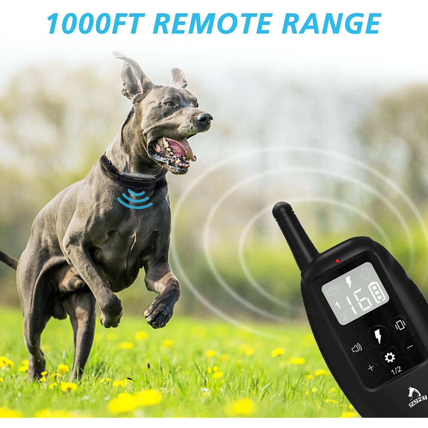 PATPET P303 1000ft Remote Dog Training Shock Collar 3 PATPET P303 1000ft Remote Dog Training Shock Collar - Image 3