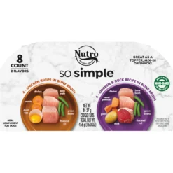 Nutro So Simple Meal Complement Chicken & Duck Recipe In Bone Broth Variety Pack Grain-Free Adult Wet Dog Food Topper