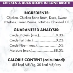 Nutro So Simple Meal Complement Chicken & Duck Recipe In Bone Broth Variety Pack Grain-Free Adult Wet Dog Food Topper -Pawsphoria Sales Store 363760 PT4. AC SS1800 V1702665999