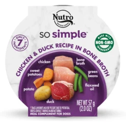 Nutro So Simple Meal Complement Chicken & Duck Recipe In Bone Broth Grain-Free Adult Wet Dog Food Topper