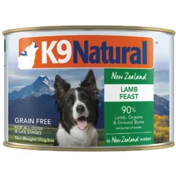 K9 Natural Grass-Fed Lamb Feast Grain-Free Canned Dog Food