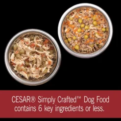 Cesar Simply Crafted Variety Pack Chicken, Carrots & Green Beans & Beef, Chicken, Purple Potatoes, Peas & Carrots Wet Dog Food Topper, 1.3-oz Can, 16 Count -Pawsphoria Sales Store 367307 PT3. AC SS1800 V1644364007