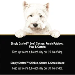 Cesar Simply Crafted Variety Pack Chicken, Carrots & Green Beans & Beef, Chicken, Purple Potatoes, Peas & Carrots Wet Dog Food Topper, 1.3-oz Can, 16 Count -Pawsphoria Sales Store 367307 PT6. AC SS1800 V1644363693