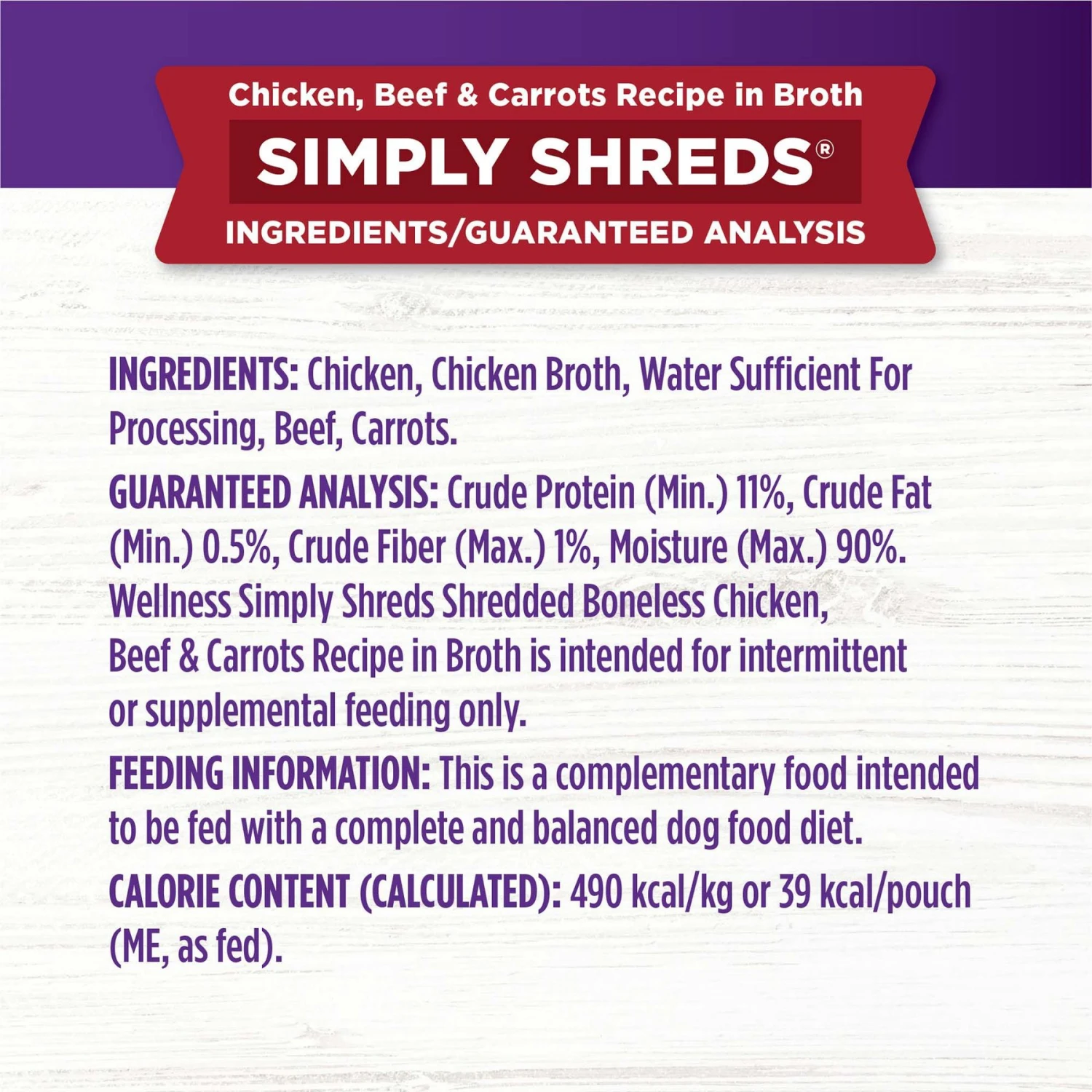 Wellness Bowl Boosters Simply Shreds Chicken, Beef & Carrots Natural Grain-Free Wet Dog Food Mixer Or Topper, 2.8-oz Pouch, Case Of 12 & Wellness Bowl Boosters Simply Shreds Chicken, Salmon & Pumpkin Natural Grain-Free Wet Dog Food Mixer Or Topper, 2.8-oz Pouch, Case Of 12 5 Wellness Bowl Boosters Simply Shreds Chicken, Beef & Carrots Natural Grain-Free Wet Dog Food Mixer Or Topper, 2.8-oz Pouch, Case Of 12 & Wellness Bowl Boosters Simply Shreds Chicken, Salmon & Pumpkin Natural Grain-Free Wet Dog Food Mixer Or Topper, 2.8-oz Pouch, Case Of 12 - Image 5