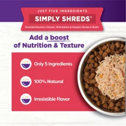Wellness Bowl Boosters Simply Shreds Chicken, Beef & Carrots Natural Grain-Free Wet Dog Food Mixer Or Topper, 2.8-oz Pouch, Case Of 12 & Wellness Bowl Boosters Simply Shreds Chicken, Salmon & Pumpkin Natural Grain-Free Wet Dog Food Mixer Or Topper, 2.8-oz Pouch, Case Of 12 16 Wellness Bowl Boosters Simply Shreds Chicken, Beef & Carrots Natural Grain-Free Wet Dog Food Mixer Or Topper, 2.8-oz Pouch, Case Of 12 & Wellness Bowl Boosters Simply Shreds Chicken, Salmon & Pumpkin Natural Grain-Free Wet Dog Food Mixer Or Topper, 2.8-oz Pouch, Case Of 12 -Pawsphoria Sales Store 367552 PT7. AC SS1800 V1674053870