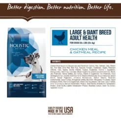 Holistic Select Large & Giant Breed Adult Health Chicken Meal & Oatmeal Recipe Dry Dog Food -Pawsphoria Sales Store 47654 PT3. AC SS1800 V1510775590