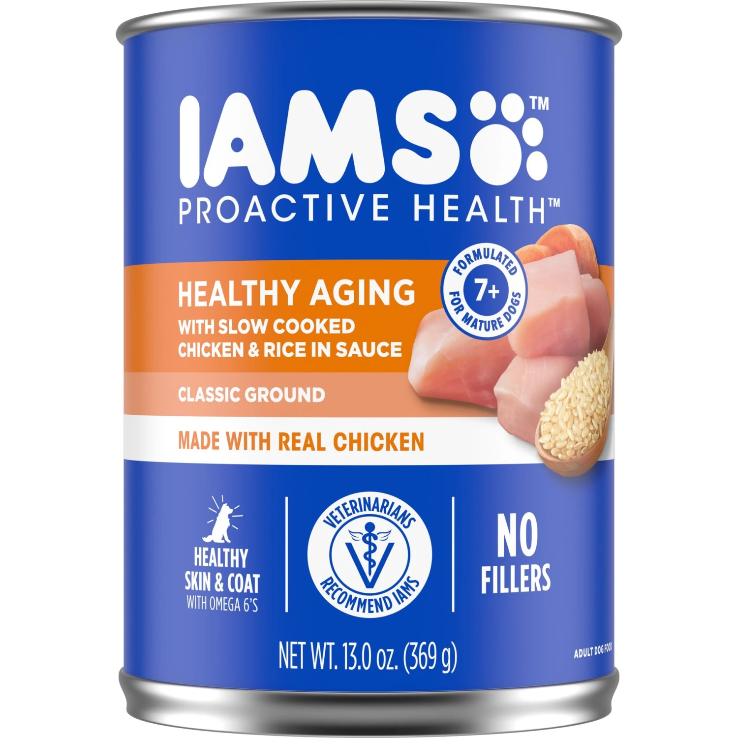 Iams ProActive Health Classic Ground With Slow Cooked Chicken & Rice Healthy Aging Senior Wet Dog Food 1 Iams ProActive Health Classic Ground With Slow Cooked Chicken & Rice Healthy Aging Senior Wet Dog Food