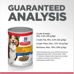 Hill's Science Diet Adult 7+ Chicken & Barley Entree Canned Dog Food 13 Hill's Science Diet Adult 7+ Chicken & Barley Entree Canned Dog Food -Pawsphoria Sales Store 48954 PT6. AC SS1800 V1598153472