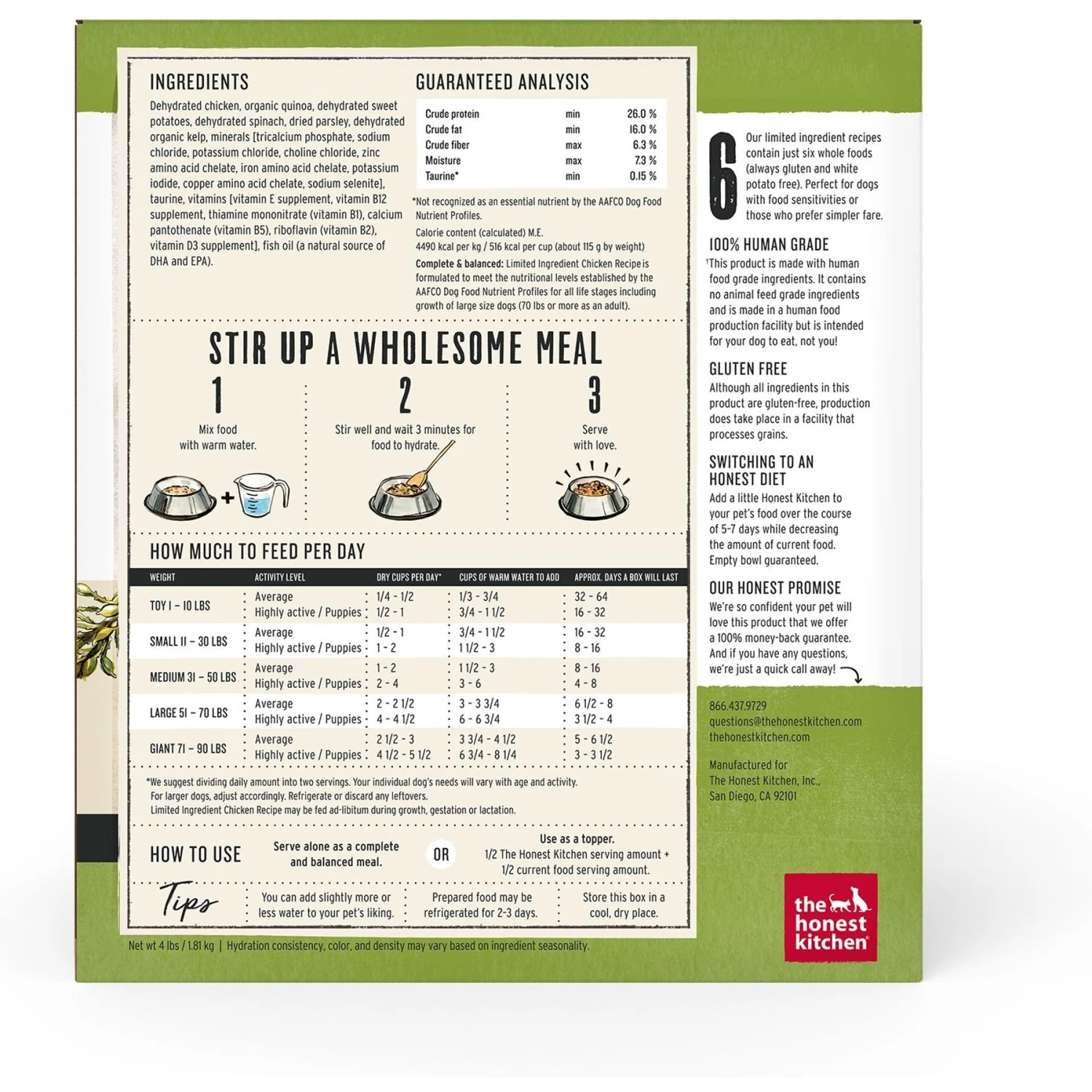 The Honest Kitchen Limited Ingredient Diet Chicken Recipe Dehydrated Dog Food 3 The Honest Kitchen Limited Ingredient Diet Chicken Recipe Dehydrated Dog Food - Image 3