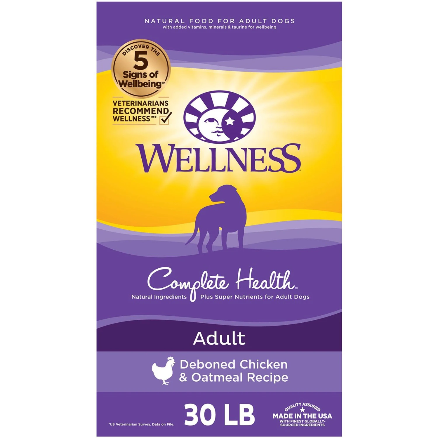 Wellness Complete Health Adult Deboned Chicken & Oatmeal Recipe Dry Dog Food 1 Wellness Complete Health Adult Deboned Chicken & Oatmeal Recipe Dry Dog Food