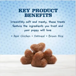 Blue Buffalo Baby Blue Healthy Growth Formula Natural Chicken & Brown Rice Recipe Puppy Dry Food & Blue Buffalo Baby Blue Natural Savory Chicken Puppy Treats, 4-oz Bag -Pawsphoria Sales Store 501858 PT3. AC SS1800 V1648561001