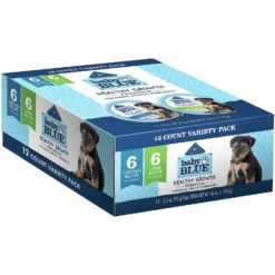 Blue Buffalo Baby Blue Natural Chicken, Lamb & Vegetable Recipe Variety Pack Puppy Wet Food, 3.5-oz Cans, Case Of 12