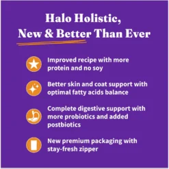 Halo Holistic Chicken & Brown Rice Small Breed Dry Dog Food -Pawsphoria Sales Store 50463 PT3. AC SS1800 V1674235087