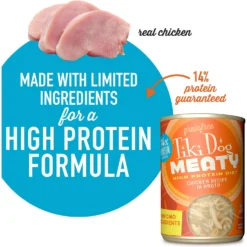 Tiki Dog Meaty Whole Foods Grain-Free Chicken Shredded Canned Dog Food, 12-oz, Case Of 8 -Pawsphoria Sales Store 505050 PT3. AC SS1800 V1648590986