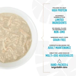 Tiki Dog Meaty Whole Foods Grain-Free Chicken Shredded Canned Dog Food, 12-oz, Case Of 8 -Pawsphoria Sales Store 505050 PT4. AC SS1800 V1648597599