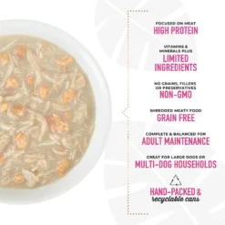 Tiki Dog Meaty Whole Foods Grain-Free Chicken & Egg Shredded Canned Dog Food, 12-oz, Case Of 8 -Pawsphoria Sales Store 505074 PT4. AC SS1800 V1648614394