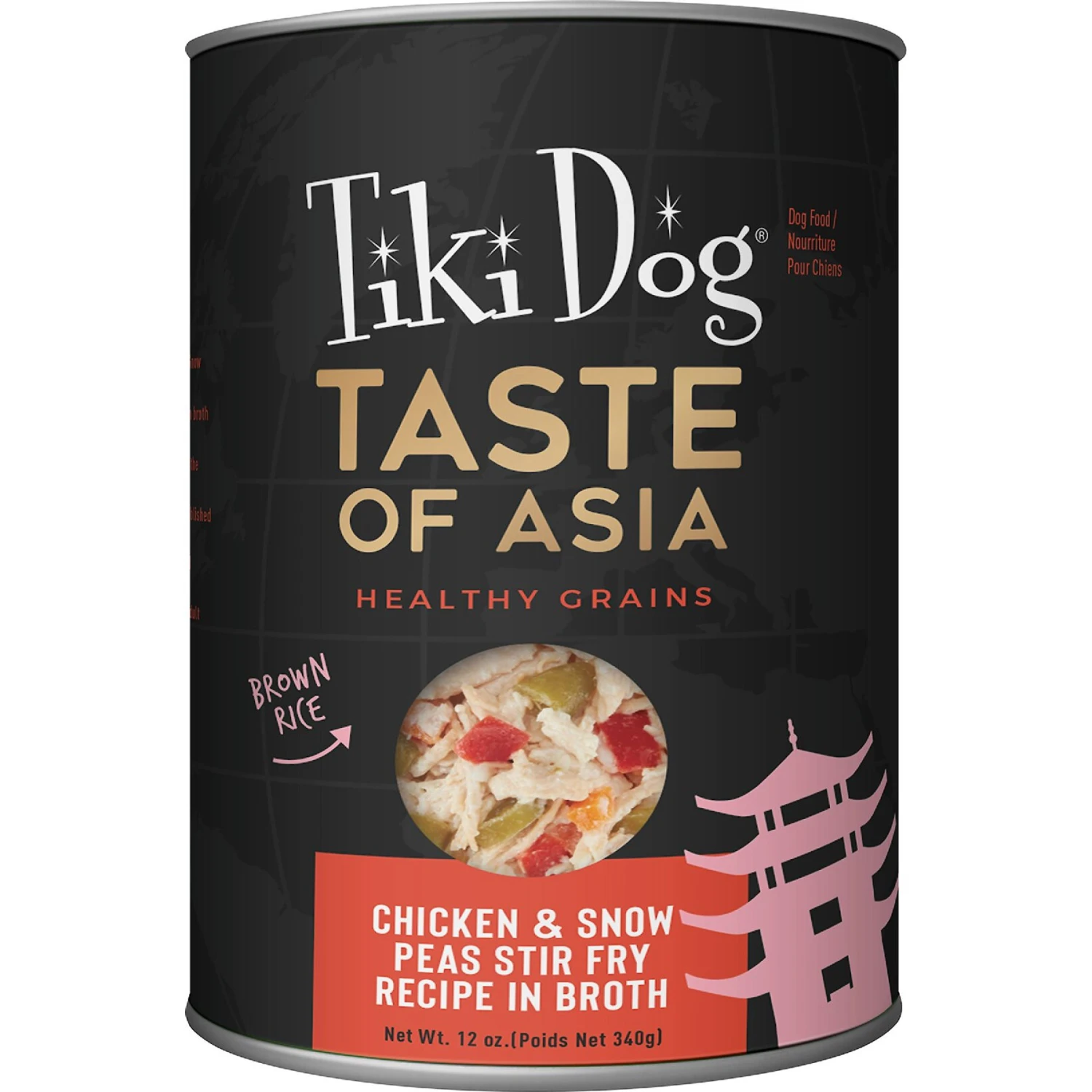 Tiki Dog Taste Of Asia! Grain-Free Chicken & Snow Peas Stir Fry Chunks In Gravy Canned Dog Food, 12-oz, Case Of 8 1 Tiki Dog Taste Of Asia! Grain-Free Chicken & Snow Peas Stir Fry Chunks In Gravy Canned Dog Food, 12-oz, Case Of 8