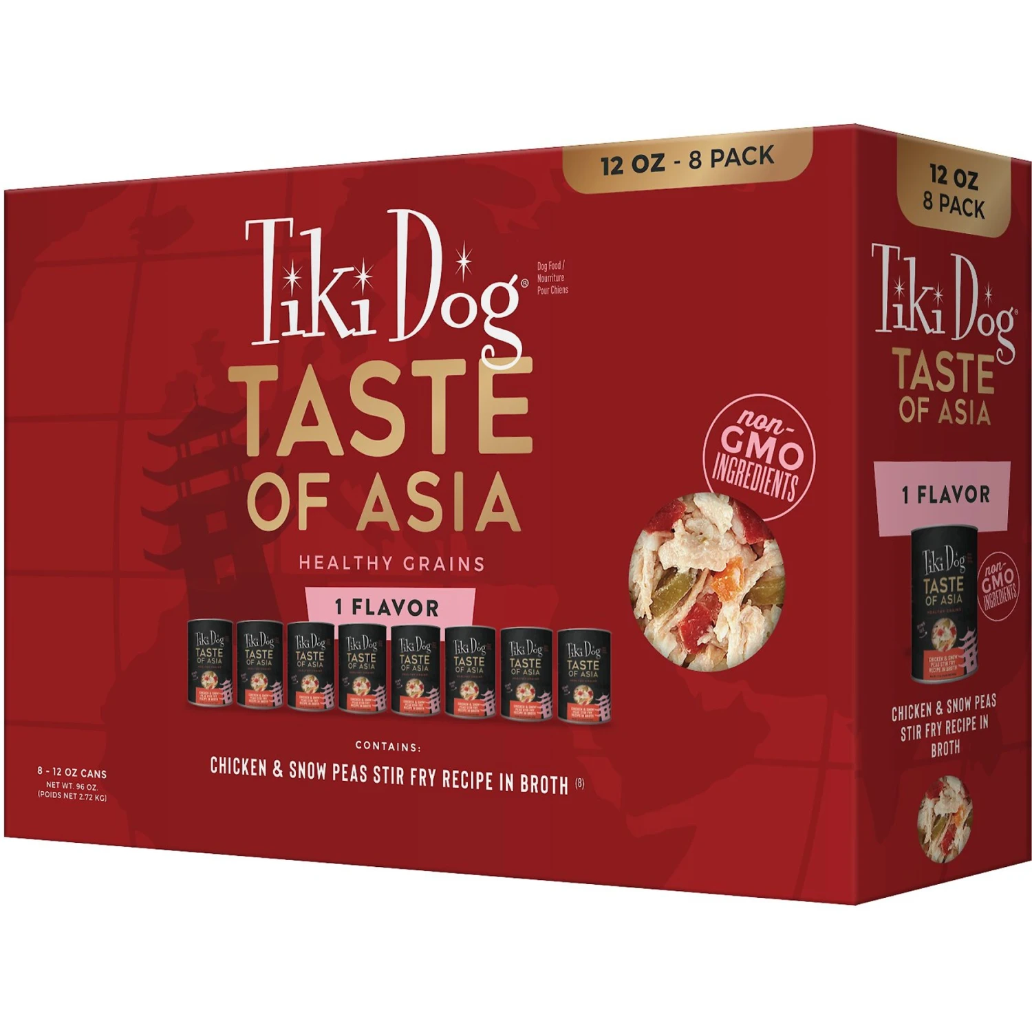Tiki Dog Taste Of Asia! Grain-Free Chicken & Snow Peas Stir Fry Chunks In Gravy Canned Dog Food, 12-oz, Case Of 8 2 Tiki Dog Taste Of Asia! Grain-Free Chicken & Snow Peas Stir Fry Chunks In Gravy Canned Dog Food, 12-oz, Case Of 8 - Image 2