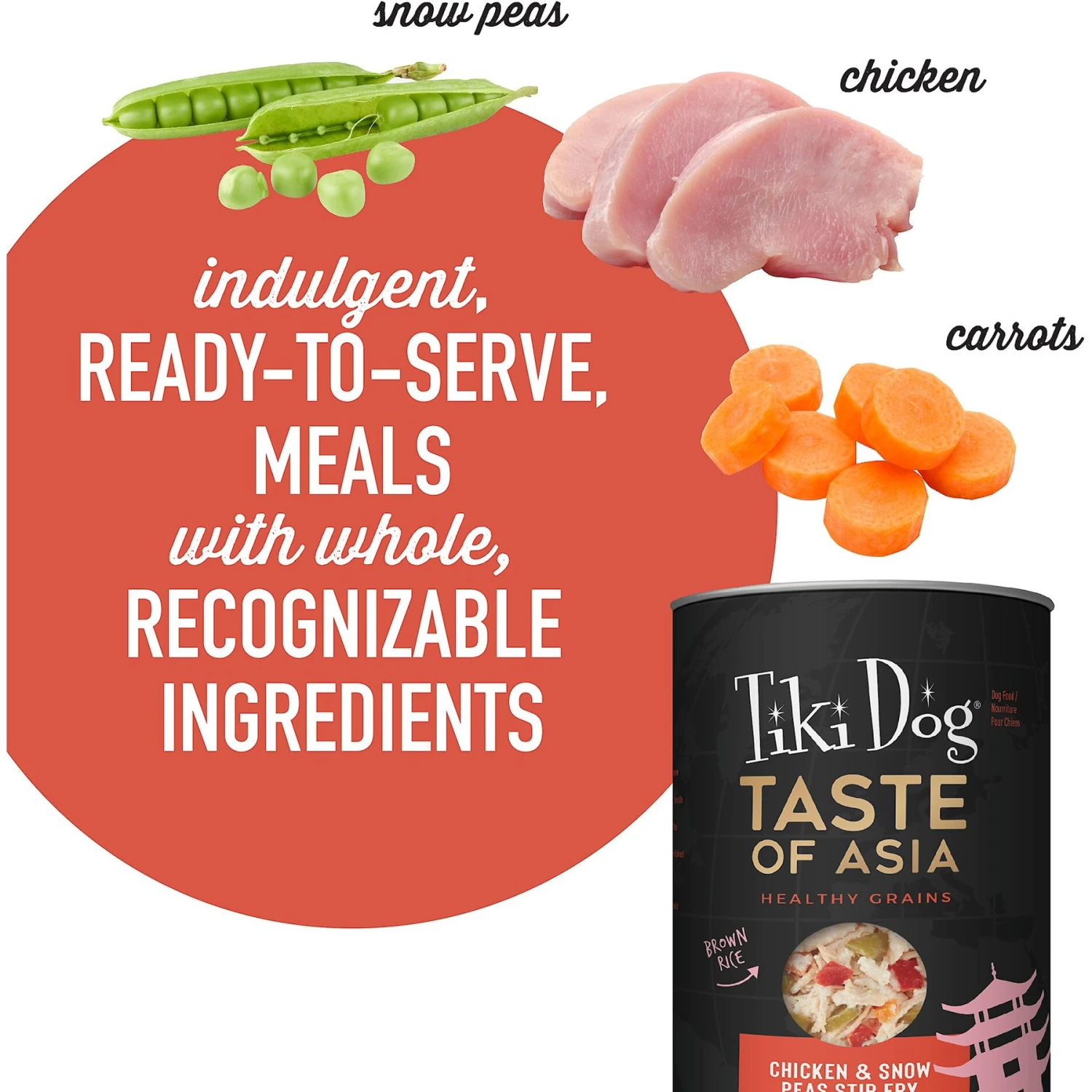 Tiki Dog Taste Of Asia! Grain-Free Chicken & Snow Peas Stir Fry Chunks In Gravy Canned Dog Food, 12-oz, Case Of 8 4 Tiki Dog Taste Of Asia! Grain-Free Chicken & Snow Peas Stir Fry Chunks In Gravy Canned Dog Food, 12-oz, Case Of 8 - Image 4